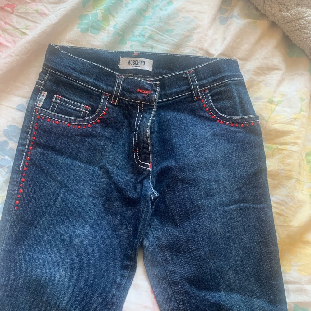 Moschino girl's blue jeans.